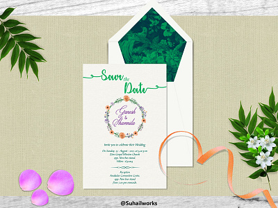 Wedding Invitation Card - Floral