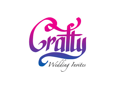 Crafty Wedding Invites calligraphy handmadefont handtypo logodesign