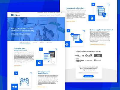DevOps Page for Go2Group - hope you guys like this... graphic design layout design ui web page