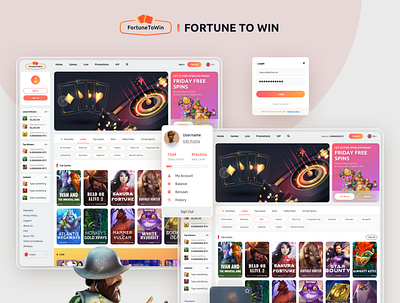 Fortune to Win betting casino gambling ui