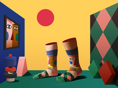 Sock & Mephis 3 -exhibition design illustration mephis ui