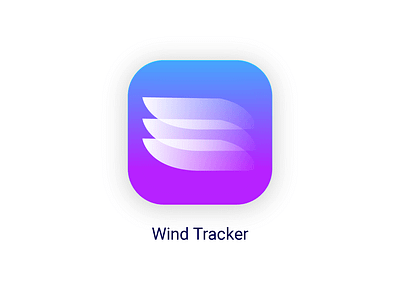 App Icon for Wind Tracker app appicon apple appstore blue gradient launchericon logo purple tracker wind