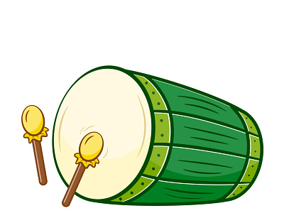 Cute and Funny Drum Cartoon