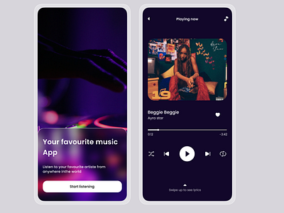 Music App Ui animation ui ux