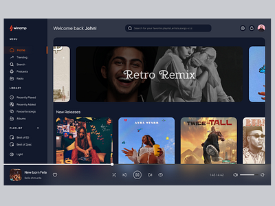 Winamp redesign design ui ux