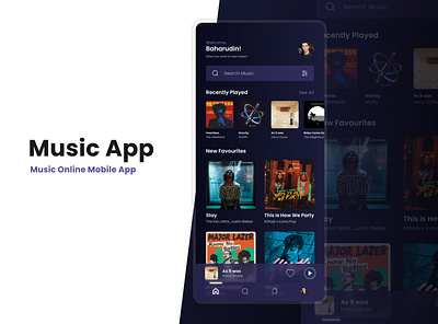 Music App - Music Online Mobile App design mobile mobile app mobile music app music online musicapp ui ui music