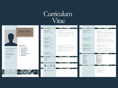 CV curriculum cv design graphic design