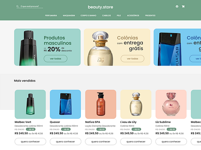 Fictious beauty e-commerce Mockup design graphic design ui ux