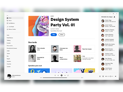 Spotify Interface in Adobe Design System design graphic design ui ux