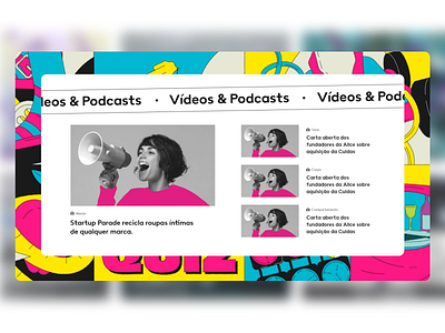 News Portal UI - Video & Podcast section design graphic design ui