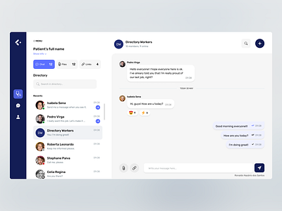 Virtual Clinic Chat Platform UI/UX