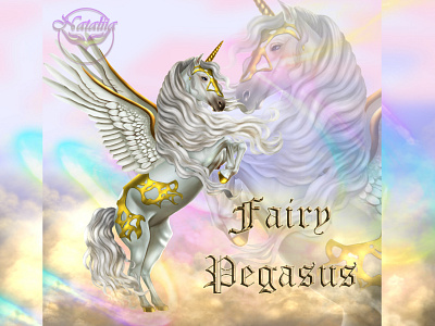 Fairy Pegasus animals consept design horses illustration