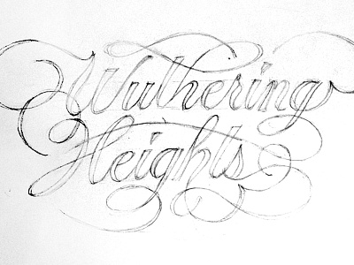 Wuthering Heights Lettering book cover lettering script wuthering heights