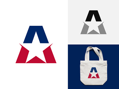 A + star logo design ⭐️⭐️ a a letter a star american flag captain america design grid grid logo logo logo design logo designer logos logotype minimalist modern logo star logo united states