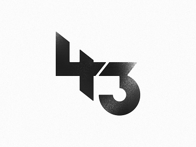 43 3 4 43 branding design grid logo logo logo design logo designer logos logotype math mathematics minimalist modern logo number number 43 numbering typography vecor symbol icon mark draw