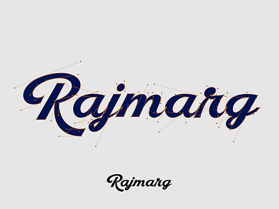 Rajmarg Wordmark - logo anchor points brand style guide handles illustrator logo logo design logo designer logotype minimalist modern logo r a j m r g rajmarg type design type designer typeface typography vector word wordmark wordmark logo