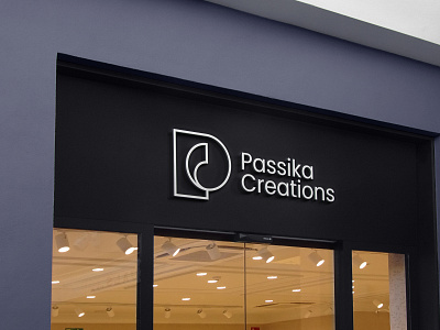 Art Gallery - Passika Creations art deco art gallery in india artistic artwork brand brand style guide branding elegant line art indian artist interior architecture logo logo design logo designer minimalist modern logo p signage advertisement ad typography vector symbol icon mark