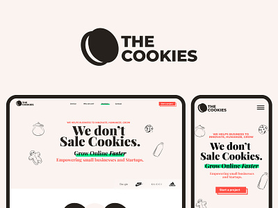 The Cookies Agency - Logo design and Website UX/UI