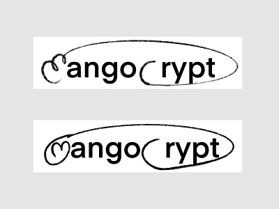 MangoCrypt Wordmark - rough sketch