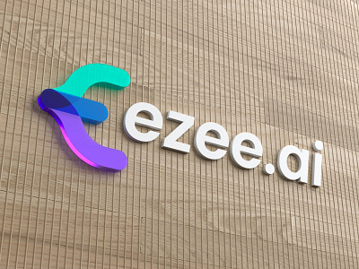 ezee.ai logo 3d render 3d 3d signage ai logo app icon artificial intelligence software brand identity branding code coding dev corporate logo e logo easy logo eazee ezee logo grid logo logo logo design logo designer machine learning modern logo technology