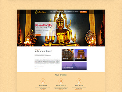 Sunshine Destination Tours & Travels - Kanhaiya Sharma budha budha website budhist design india japan japanese holy website landing page pilgrimage tour travel ui ux web web design