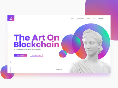 Art On Block - ICO website design concept