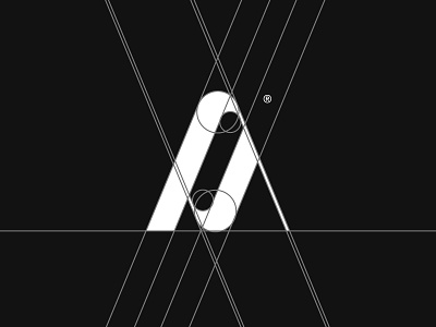 AV logo design grid