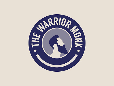 The Warrior Monk Emblem logo beard brand beard logo branding cosmetic logo dynamic logo emblem logo creative round grid grid logo human icon vector symbol mark logo logo design logo designer logomark man men healthcare minimalist modern logo responsive logo skincare products typography