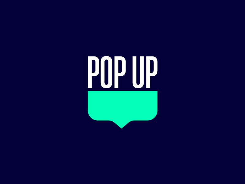 Popup logo design concept by Kanhaiya Sharma on Dribbble