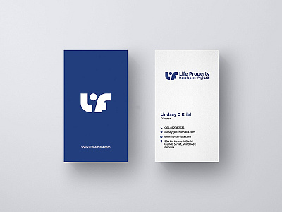 Business Card Design for Life property developers agency brand identity brand style guide branding business card business card design design home logo logo logo design logo designer minimalist modern logo print design real estate typography vector symbol icon mark vertical business card design