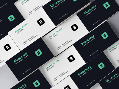 Business Card for Biconomy app icon binary code brand style guide branding business business card design economy icon vector symbol mark intro card logo logo design logotype minimalist modern logo print design typography