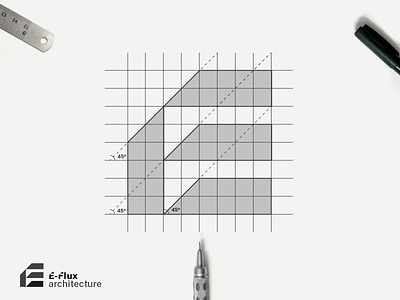E Logo grid for E-Flux architecture