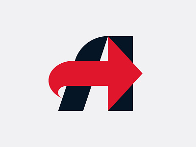a + arrow logo design