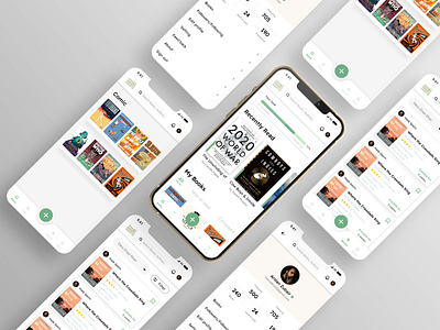 Borrow book app graphic design ui ux design