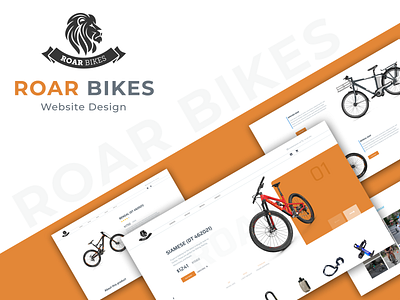 Roar Bikes website design ecomerce website graphic design ui ux design we web design