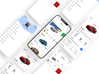 Car Rental app app design graphic design ui ux design