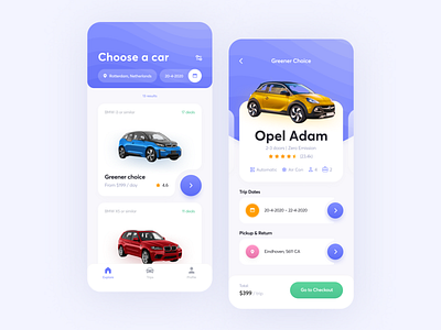 Car Rental // Mobile App by Ivan Ivanov on Dribbble