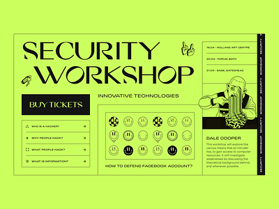 Security Workshop // Website Concept brutalism clean cybersecurity design geometry minimal minimalism security ui ux web web design website workshop
