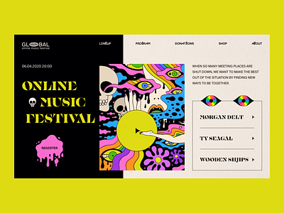 Online Music Festival // Website Concept