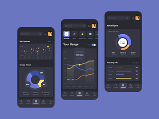 Public Services Dark Theme // Mobile App Concept by Ivan Ivanov on Dribbble