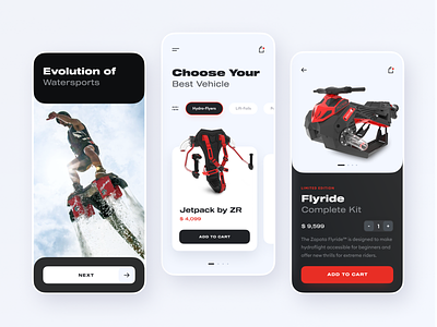 Hydro-Flyers Shop // Mobile App Concept app clean design flat minimal mobile mobile app product design typography ui ui design uidesign uiux ux vector web web design webdesign website