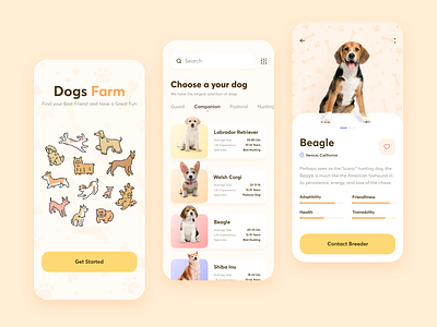 Dogs Adoption Service // Mobile App Concept app clean design flat minimal mobile mobile app product design typography ui ui design uidesign uiux ux vector web web design webdesign website