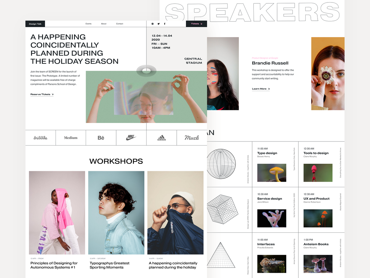 Design Event // Landing Page by Ivan Ivanov on Dribbble