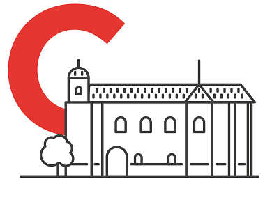 Colchester Town - Colchester Castle building castle city colchester design essex flat illustration logo norman town vector