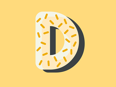 36 Days of Type - Letter D 36 days 36 days of type adobe adobe illustrator adobe illustrator cc donut doughnut flat icon iconicity illustration letter d lettering lettering art lettering challenge type typography vector