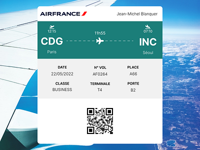 Modern Boarding Pass