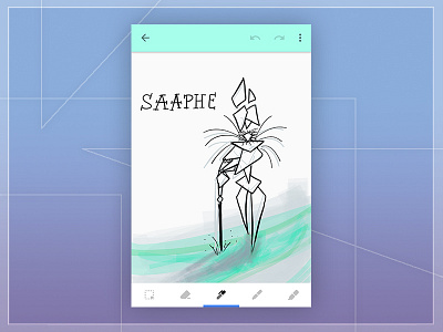 Saaphe animation character design concept game illustration low on poly project ember saaphe sketch