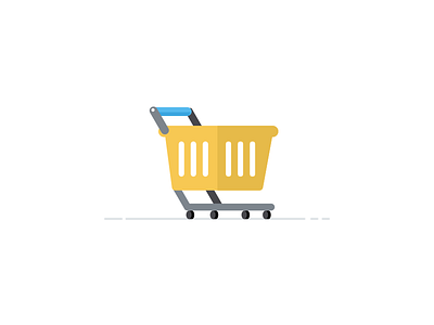 Cart cart flat geometric icon illustration vector