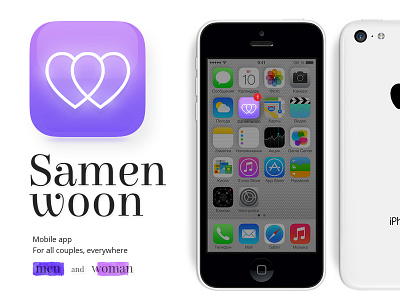 Samenwon app IOS Icon love