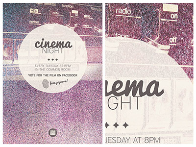 Cinema Night cinema event poster students